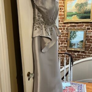Terani Couture Silver Sweetheart Gown